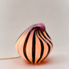 Wave lamp, Pink with Black Stripes